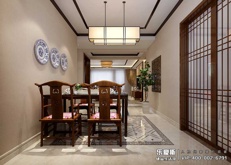 瀚唐三期200平米新中式風格裝修效果圖