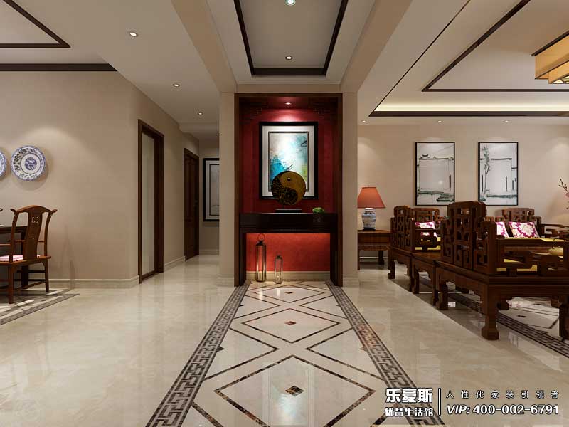 瀚唐三期200平米新中式風格裝修效果圖