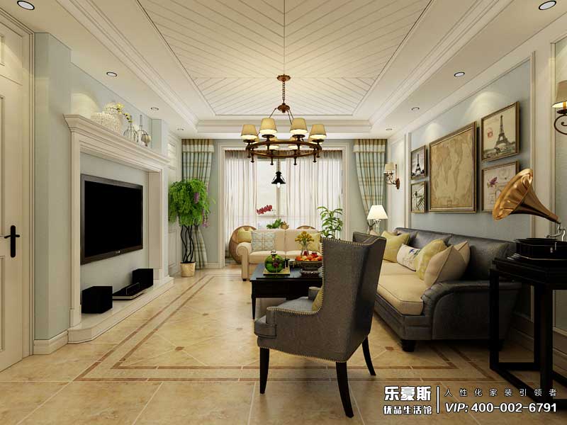 瀚唐三期美式風格裝修效果圖