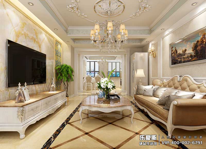 林蔭大院137平米簡歐風(fēng)格裝修效果圖