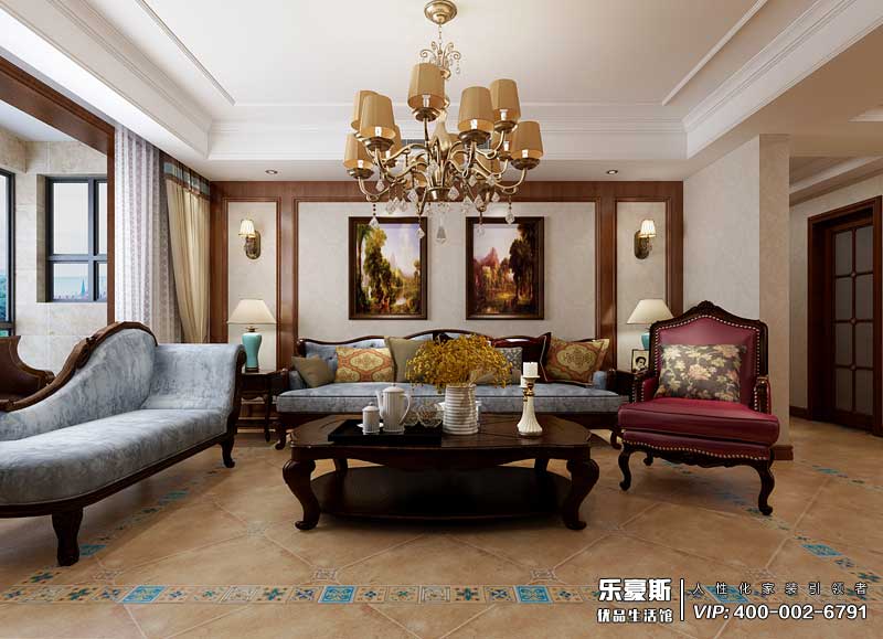 瀚唐三期美式風格裝修效果圖