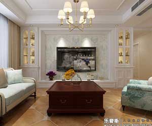 潤德天悅城165平米美式田園風(fēng)格裝修效果圖