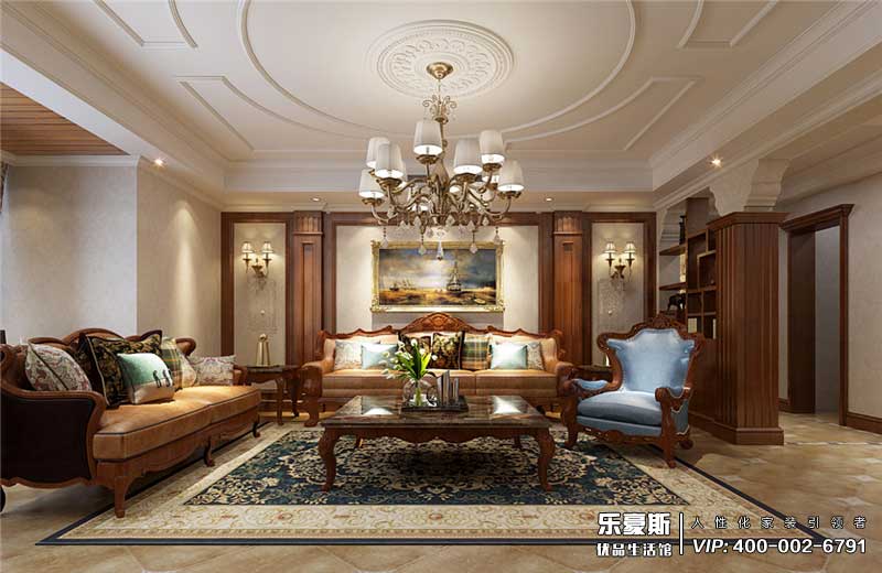 新合作城市廣場美式風格裝修設計效果圖