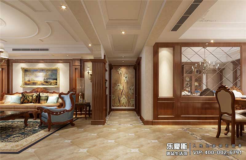 新合作城市廣場美式風格裝修設計效果圖