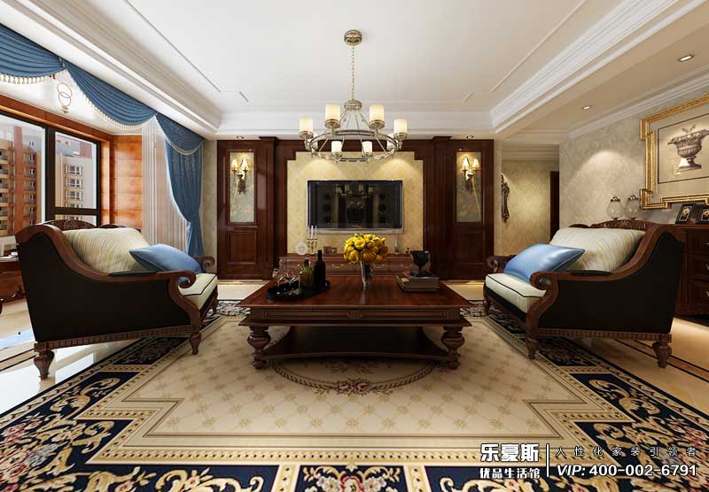 瑞城135平米歐式古典風(fēng)格裝修效果圖