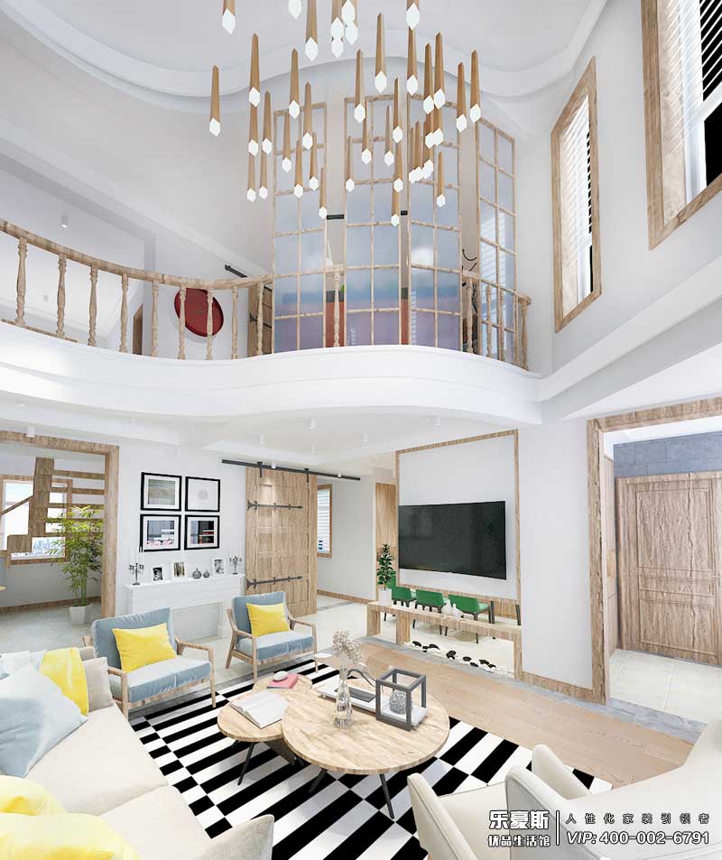 卓達(dá)明郡240平米復(fù)式裝修效果圖