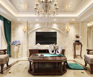 同祥城三室兩廳裝修效果圖，美式風(fēng)格也可以充滿現(xiàn)代感