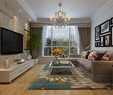 上東區(qū)98平米兩室現(xiàn)代風(fēng)格效果圖