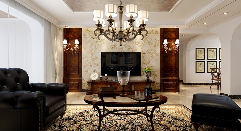 上東紅郡170平米三室兩廳兩衛(wèi)美式風(fēng)格