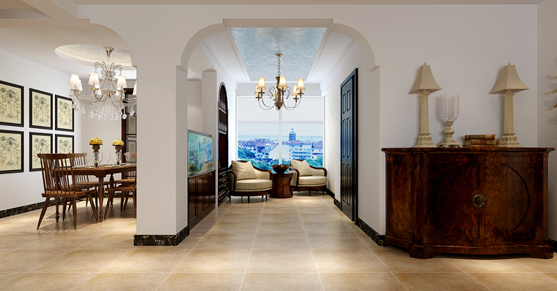 上東紅郡170平米三室兩廳兩衛(wèi)美式風(fēng)格