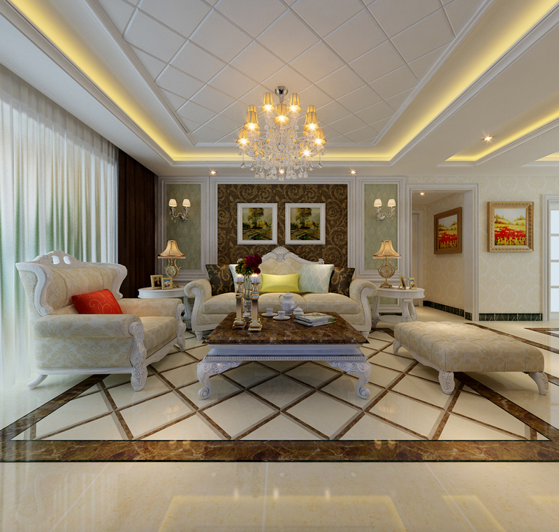 盛邦二期139平米三室兩廳簡歐風格 盛邦二期139平米三室兩廳簡歐風格