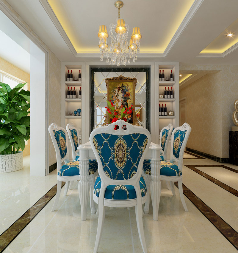 盛邦二期139平米三室兩廳簡歐風格 盛邦二期139平米三室兩廳簡歐風格