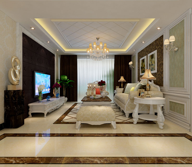 盛邦二期139平米三室兩廳簡歐風格 盛邦二期139平米三室兩廳簡歐風格