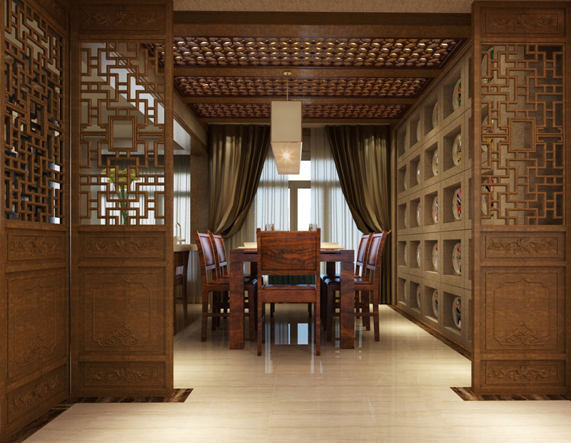 七十九號院小區(qū)148平米三室兩廳新中風格