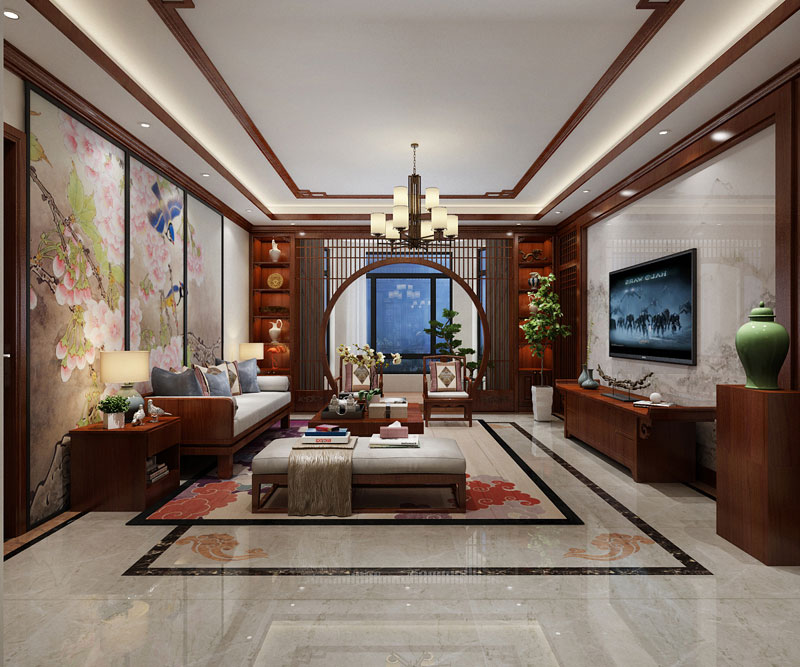 碧景苑171平米三室兩廳二衛(wèi)中式風(fēng)格