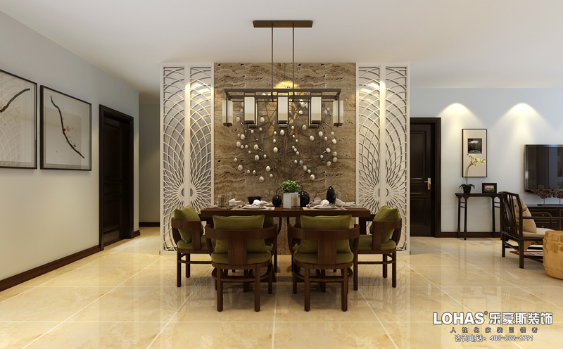 天下玉苑四室兩廳229㎡新中式風(fēng)格裝修案例