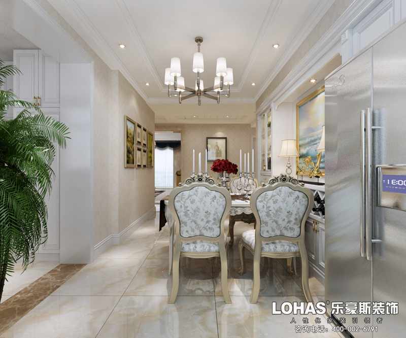 花香維也納三室兩廳裝修效果圖