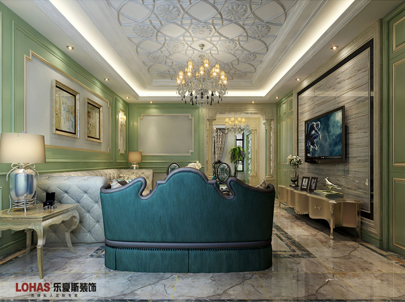 恒大金碧天下400平米別墅新古典風格裝修