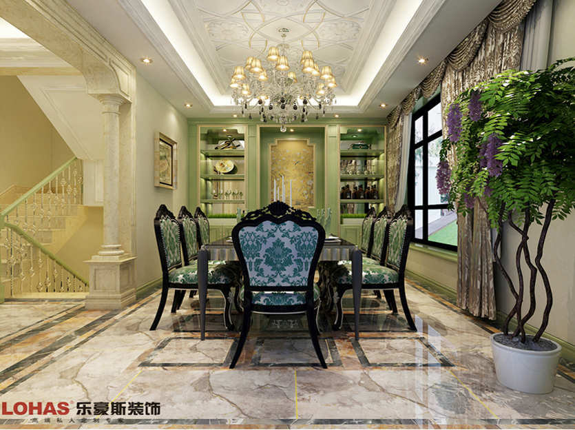 恒大金碧天下400平米別墅新古典風格裝修