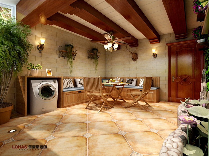 歐景園220平五室歐美混搭裝修效果圖