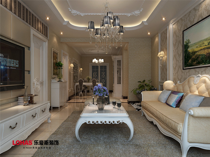 昆侖·正和苑135平歐式風(fēng)格裝修效果圖