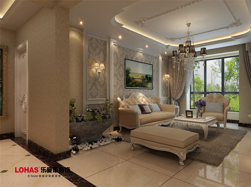 昆侖·正和苑135平歐式風(fēng)格裝修效果圖