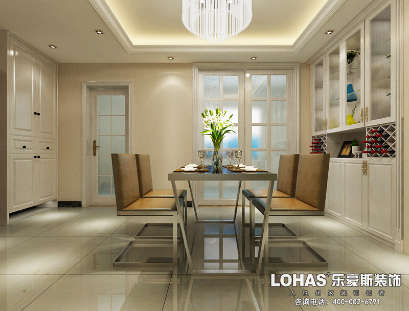 邢臺中廈御園125平米三室兩廳簡歐風(fēng)格