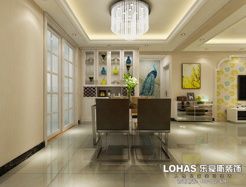 邢臺中廈御園125平米三室兩廳簡歐風(fēng)格