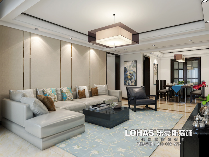 啟銳園小區(qū)135三室兩廳新中式簡約風(fēng)格