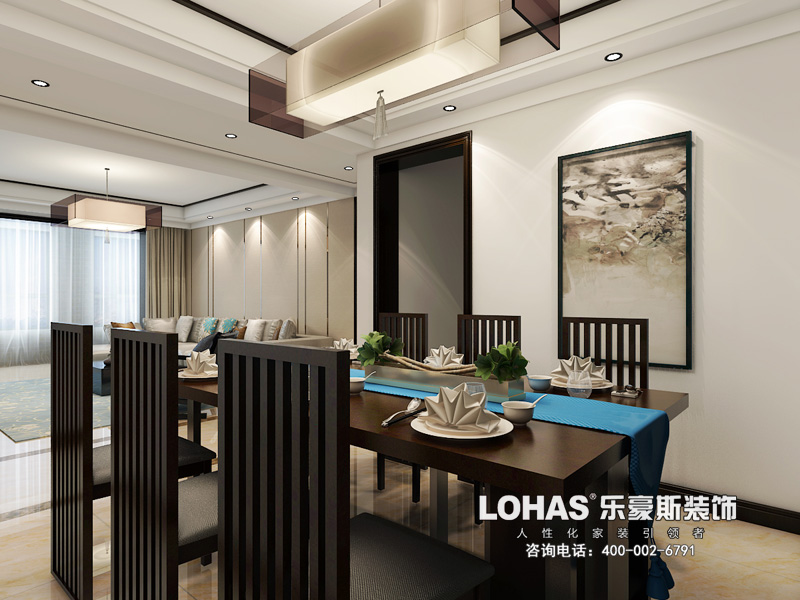 啟銳園小區(qū)135三室兩廳新中式簡約風(fēng)格