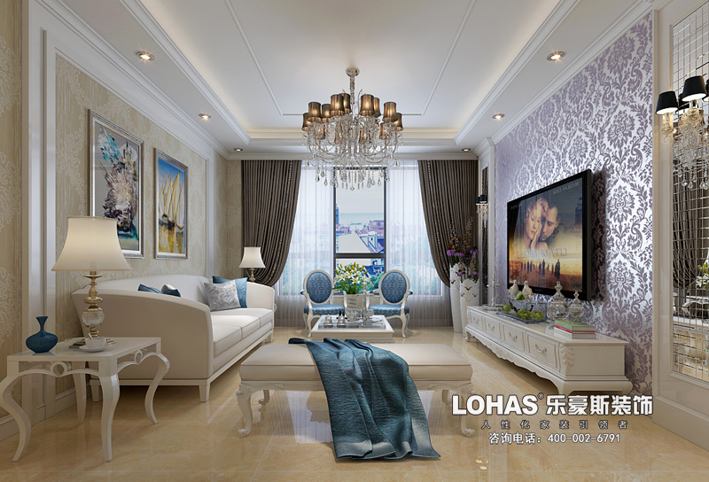 啟銳園118平米兩室兩廳歐式風(fēng)格