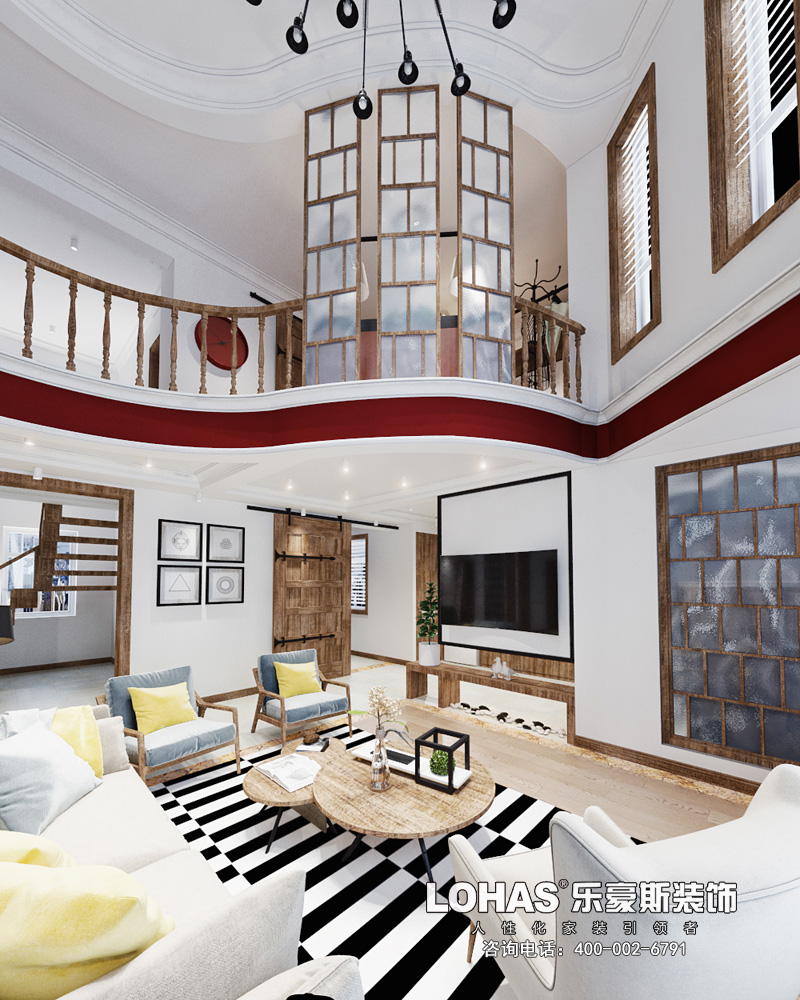 卓達(dá)明郡200平米越層北歐風(fēng)格