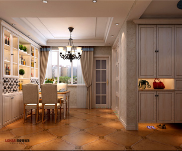 歐景園150平三室兩廳美式風格裝修效果圖