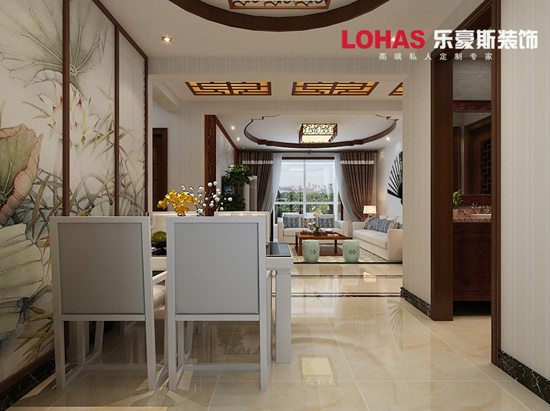 西部楓景三室兩廳新中式裝修