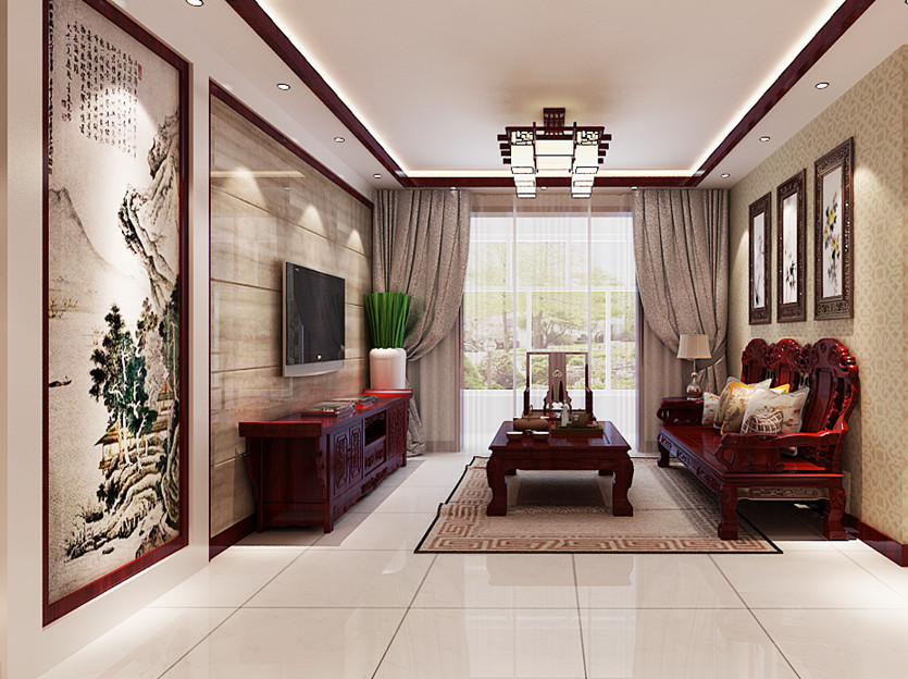 弘達(dá)明尚137平米新中式裝修效果圖