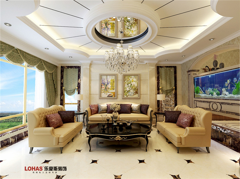 原河名墅400平別墅裝修案例效果圖