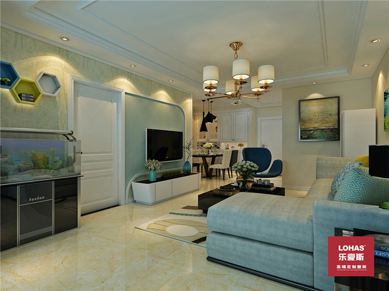 奧北公元兩室兩廳裝修效果圖