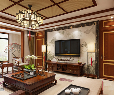 瀚唐200平中式裝修