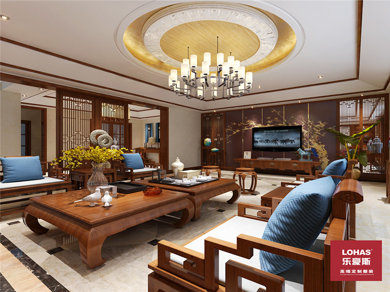 南村古鎮(zhèn)540平別墅中式裝修