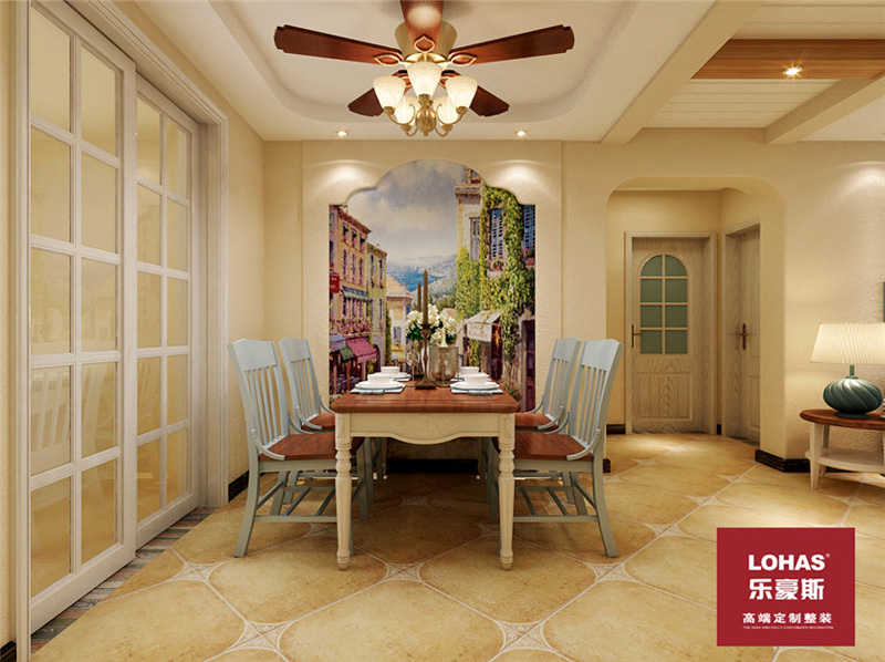 雍和曼城120平地中海風(fēng)格