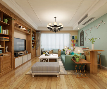 東勝紫御府180平三室兩廳休閑美式裝修效果圖