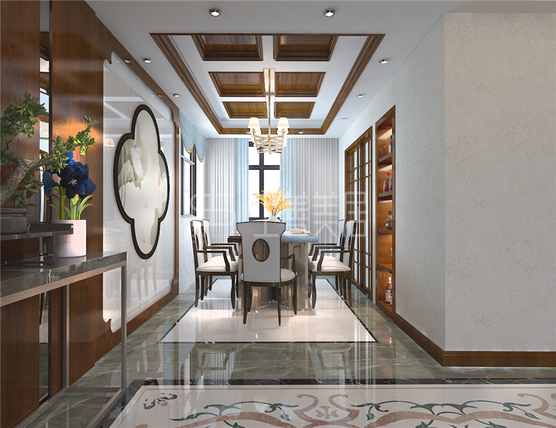 元氏水榭花都別墅200平新中式