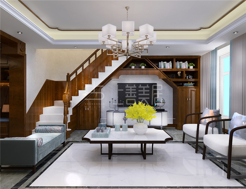 元氏水榭花都別墅200平新中式