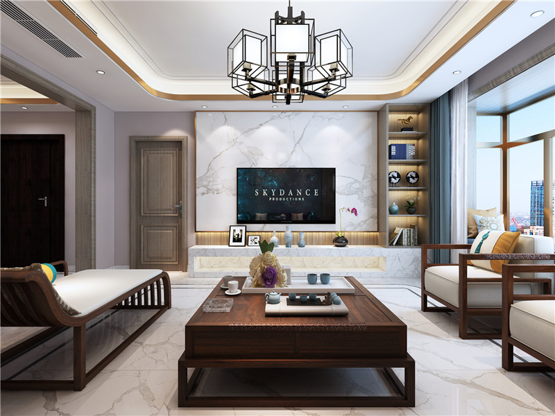 帝王國(guó)際160平米新中式效果圖