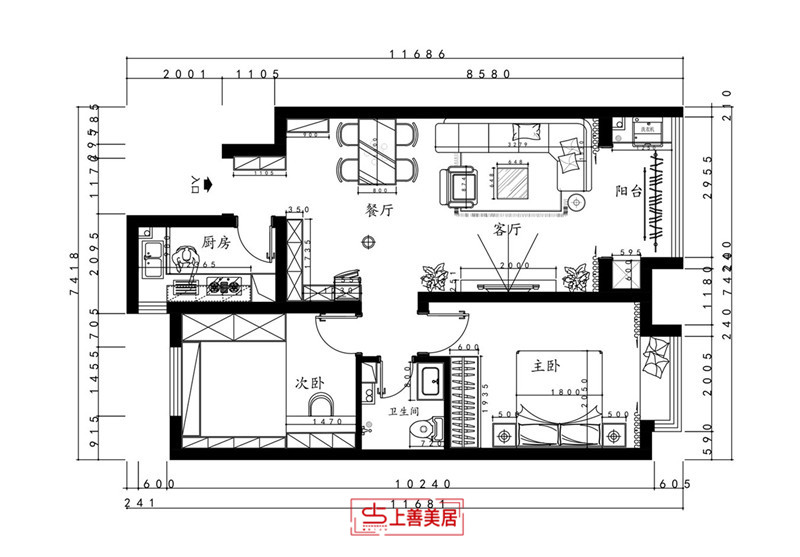 廣安云棠/現(xiàn)代簡約/90㎡