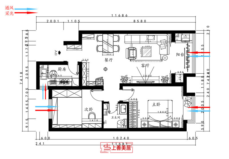 廣安云棠/現(xiàn)代簡約/90㎡