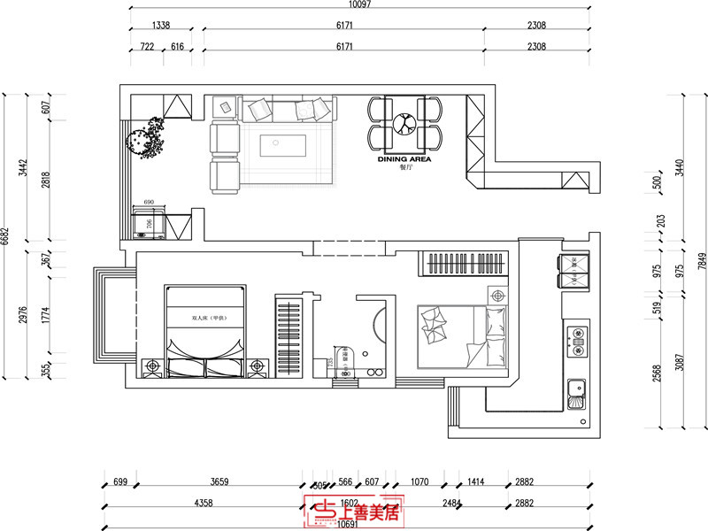 古運(yùn)碼頭/90㎡/新中式