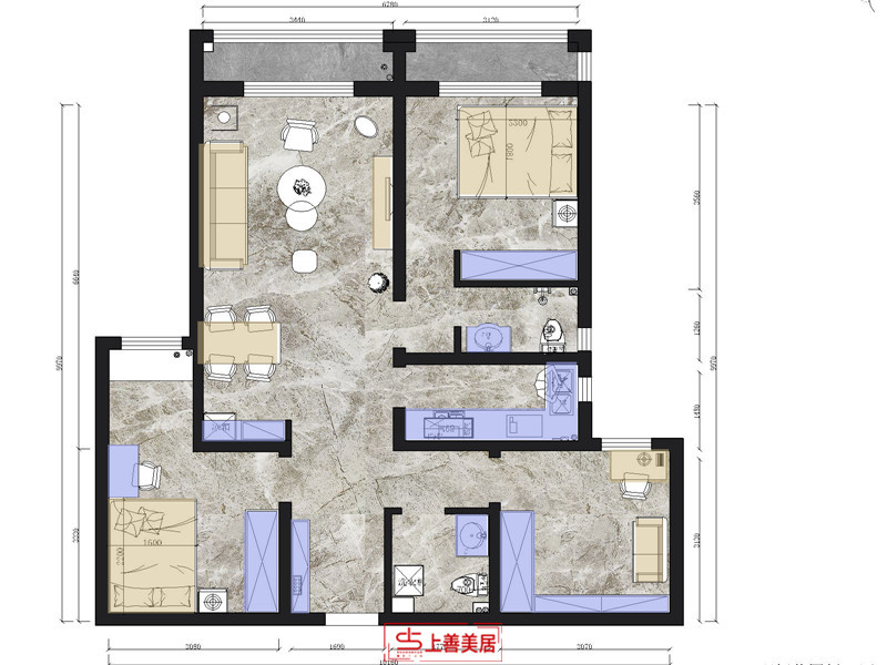 天海容天下/104㎡/現(xiàn)代