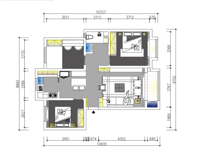 天洲視界城/110㎡/現(xiàn)代