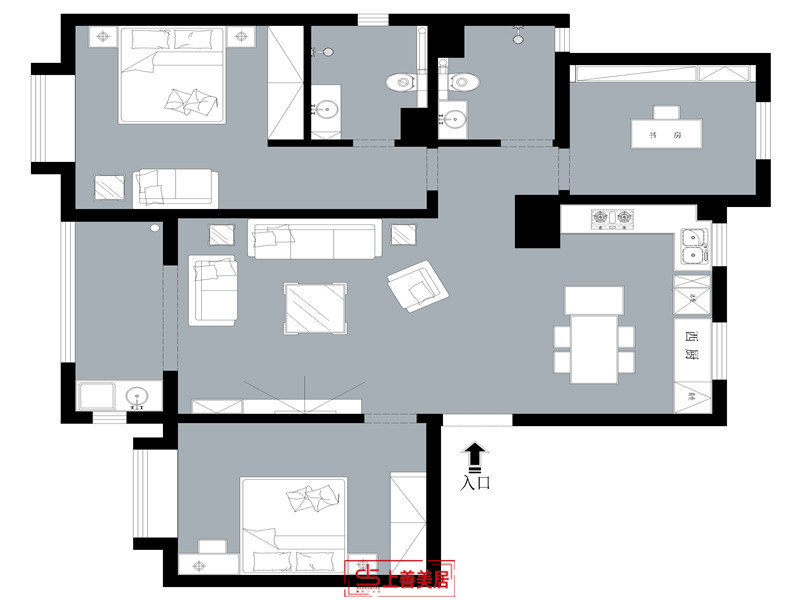 工商銀行宿舍/80㎡/現(xiàn)代